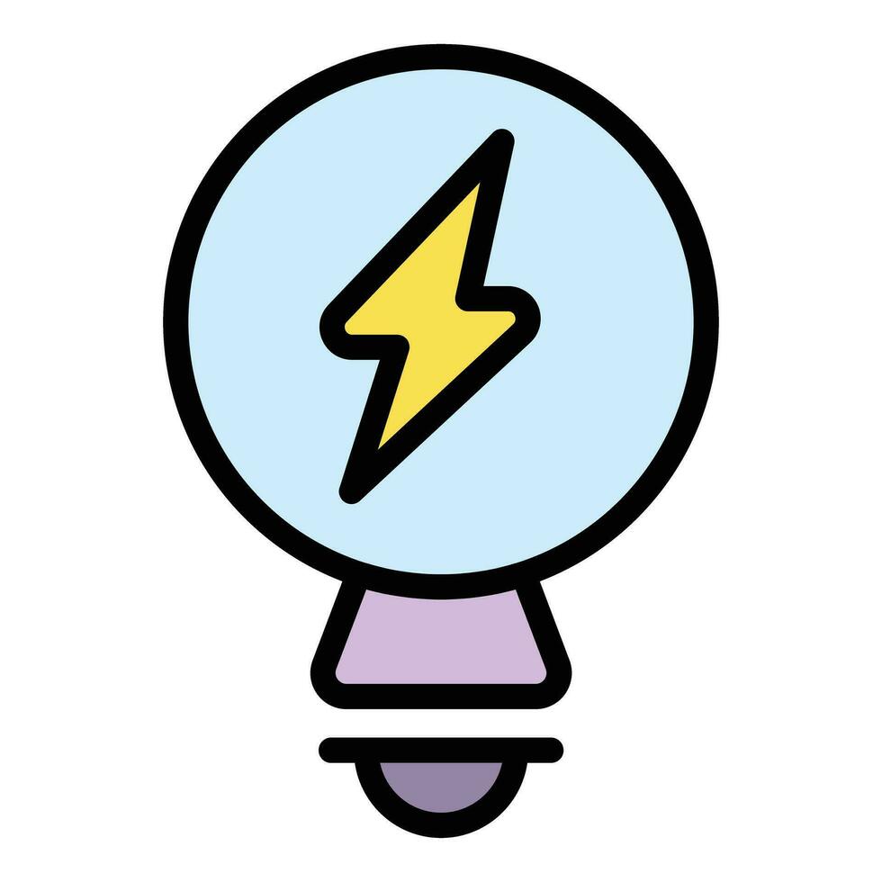Electric energy icon vector flat