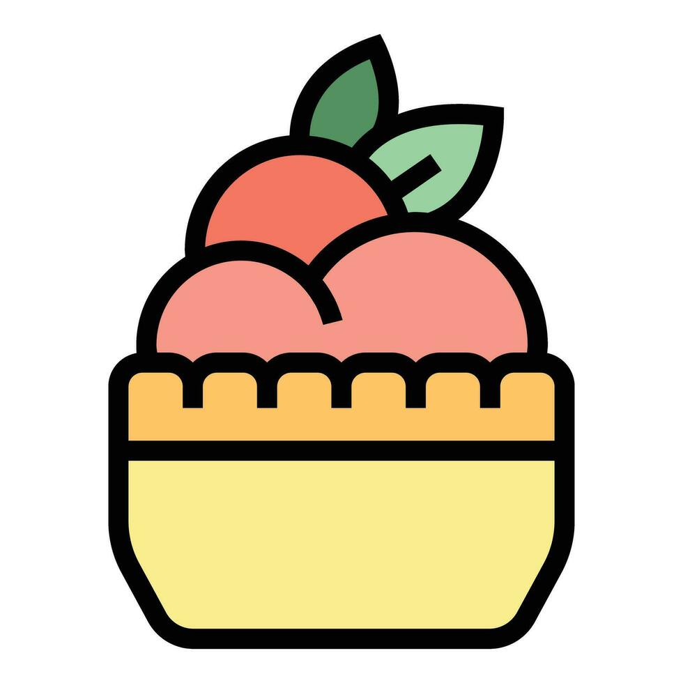 Blueberry gelato icon vector flat