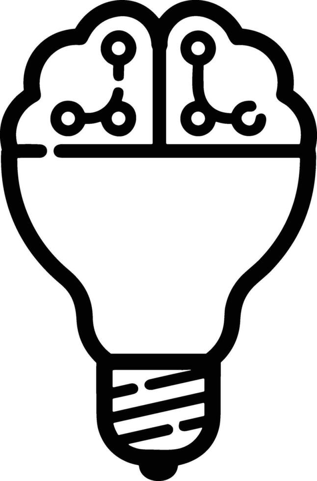 Brain idea symbol icon vector image. Illustration of the creative intelligence think design image. EPS 10