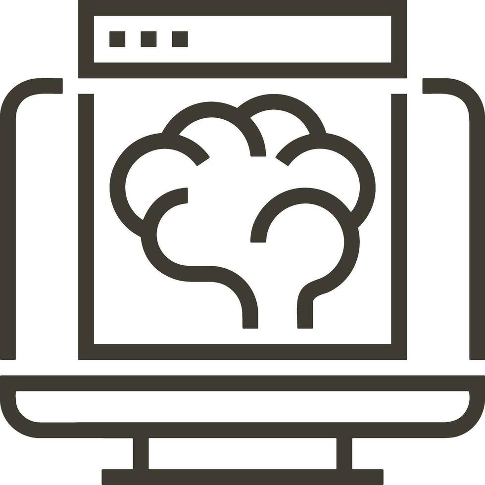 Brain idea symbol icon vector image. Illustration of the creative intelligence think design image. EPS 10