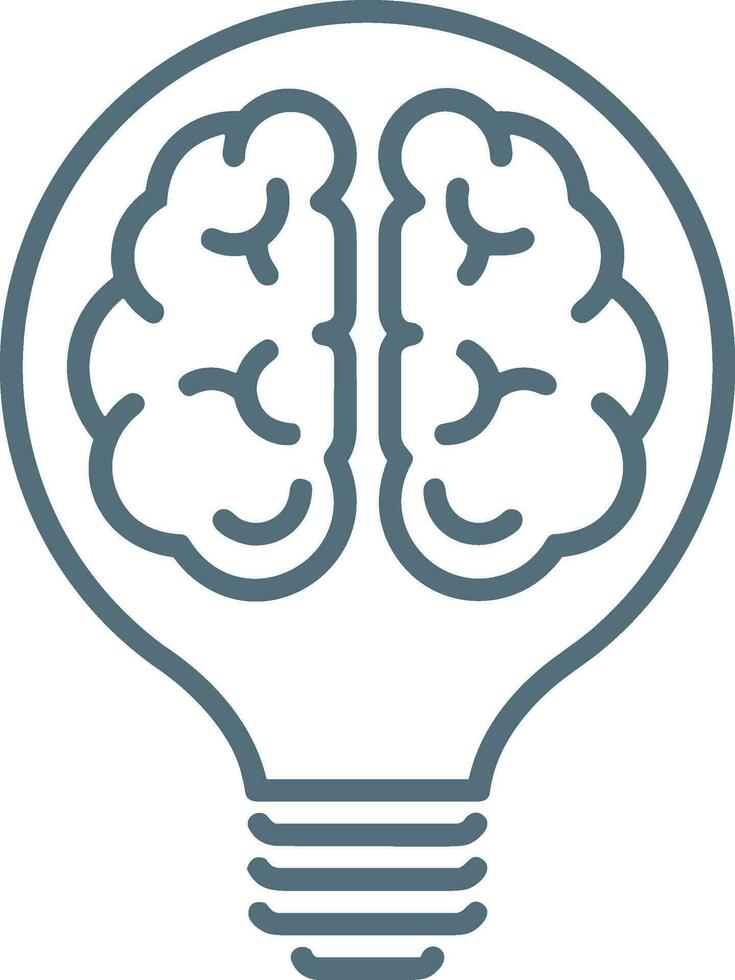 Brain idea symbol icon vector image. Illustration of the creative intelligence think design image. EPS 10