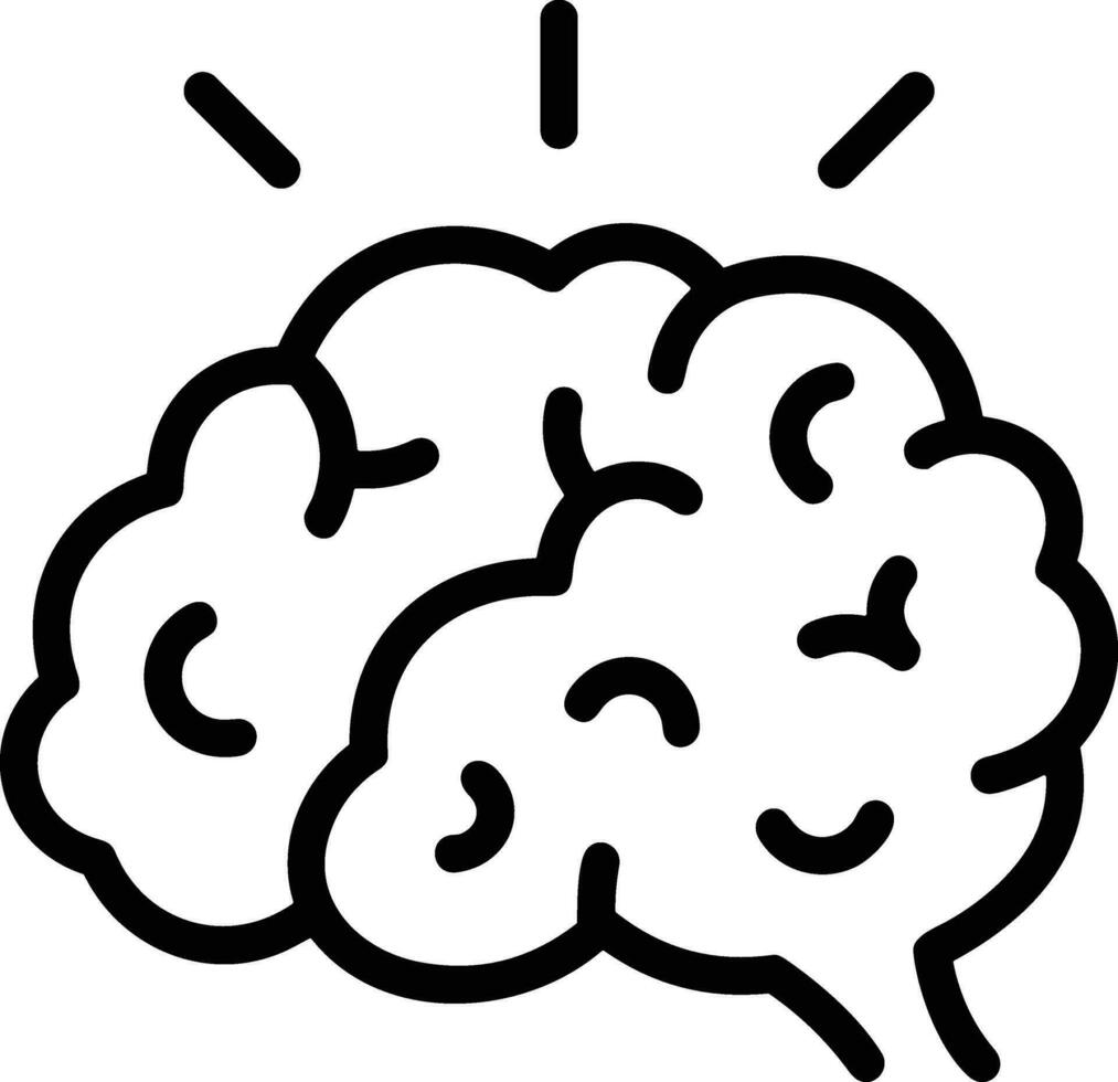 Brain idea symbol icon vector image. Illustration of the creative intelligence think design image. EPS 10