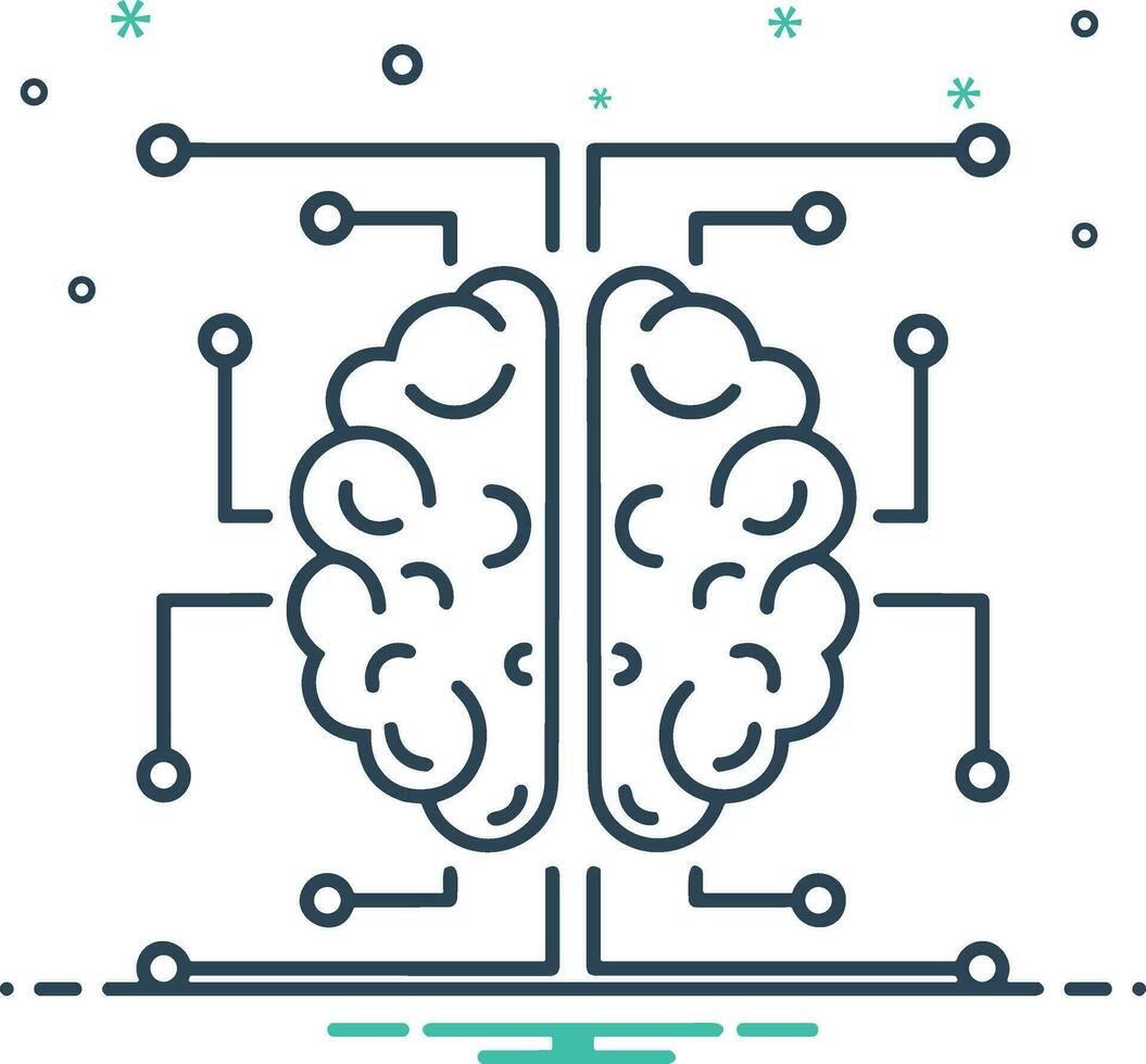 Brain idea symbol icon vector image. Illustration of the creative intelligence think design image. EPS 10