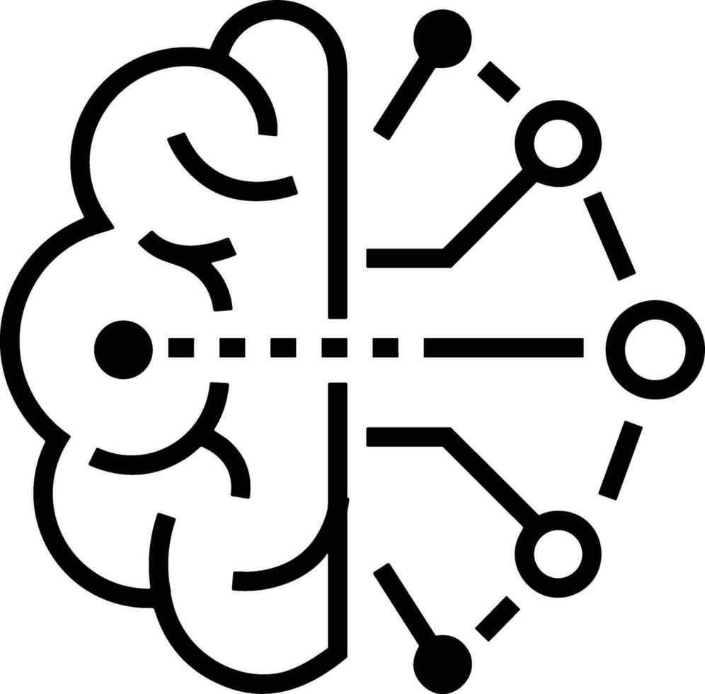 Brain idea symbol icon vector image. Illustration of the creative intelligence think design image. EPS 10