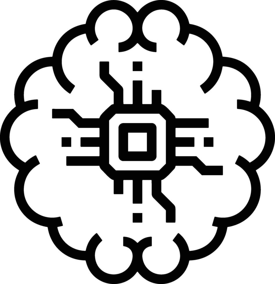 Brain idea symbol icon vector image. Illustration of the creative intelligence think design image. EPS 10