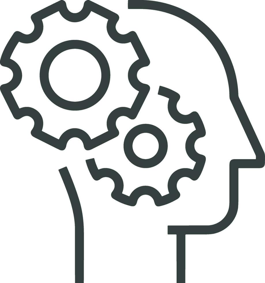 Brain idea symbol icon vector image. Illustration of the creative intelligence think design image. EPS 10