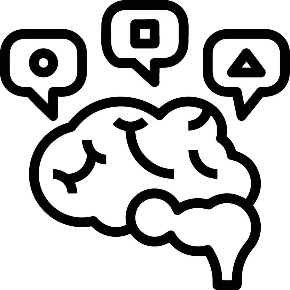 Brain idea symbol icon vector image. Illustration of the creative intelligence think design image. EPS 10