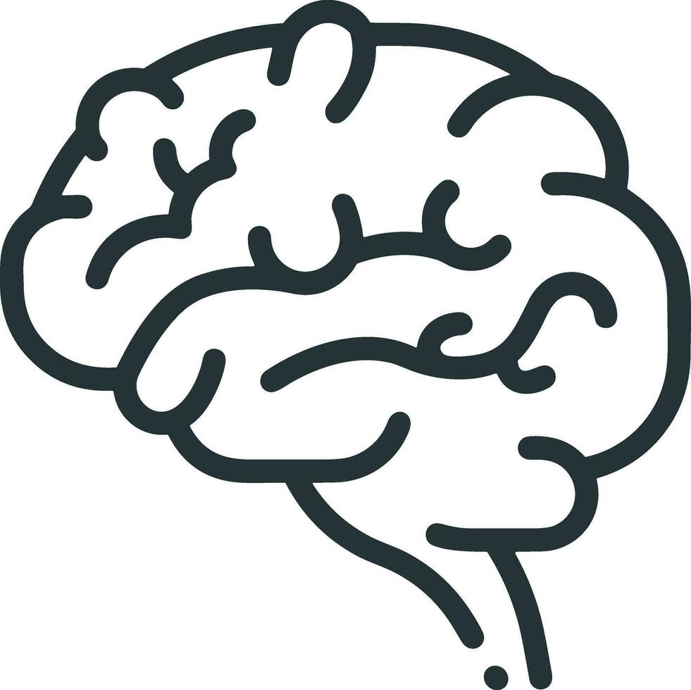 Brain idea symbol icon vector image. Illustration of the creative intelligence think design image. EPS 10