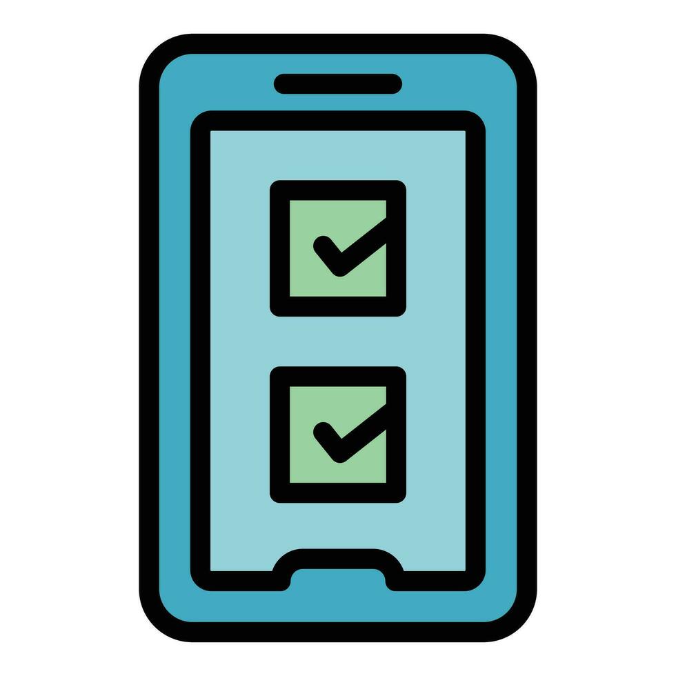 Online voting icon vector flat