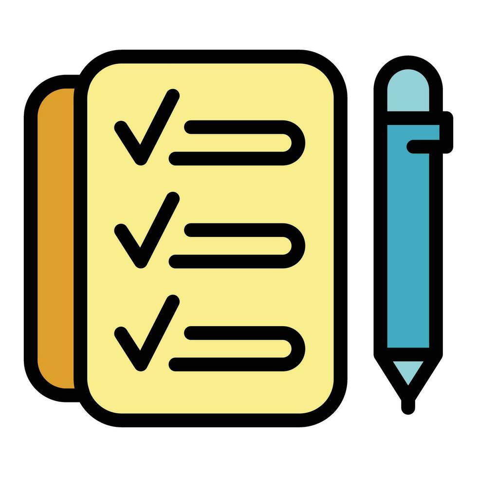 diario tarea icono vector plano