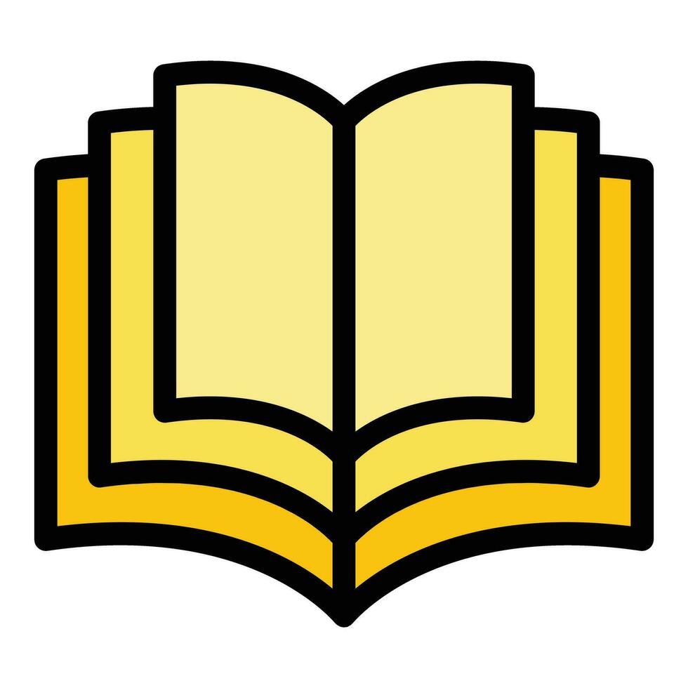 Opened book icon vector flat