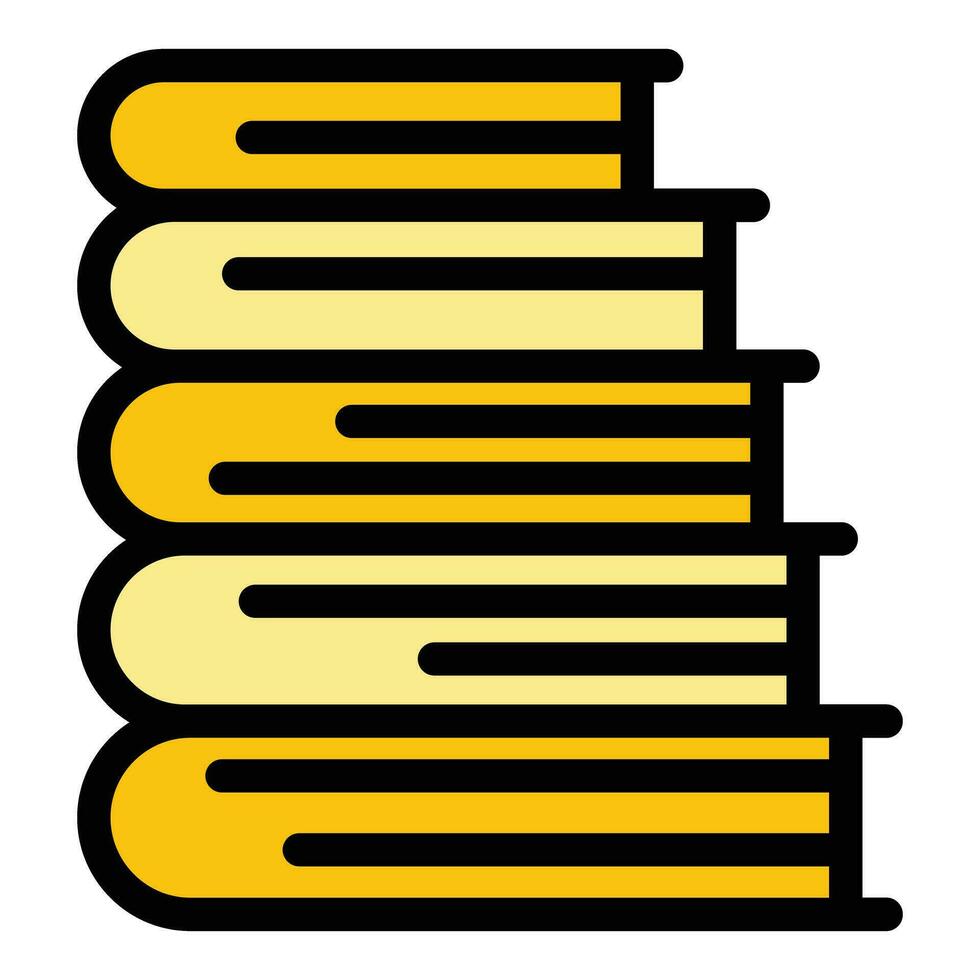 Books stack icon vector flat