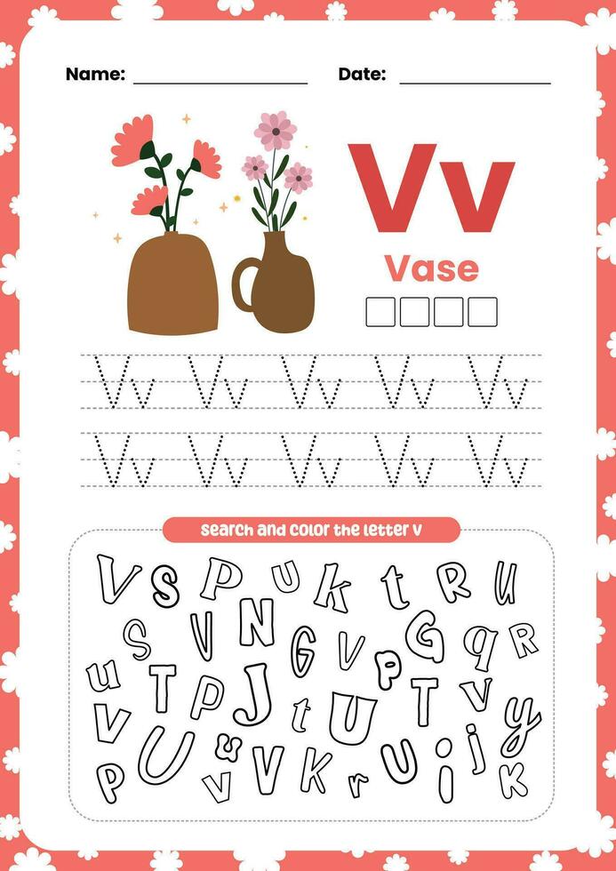 flat design vector learn alphabet letter english flashcard printable poster for kids activity