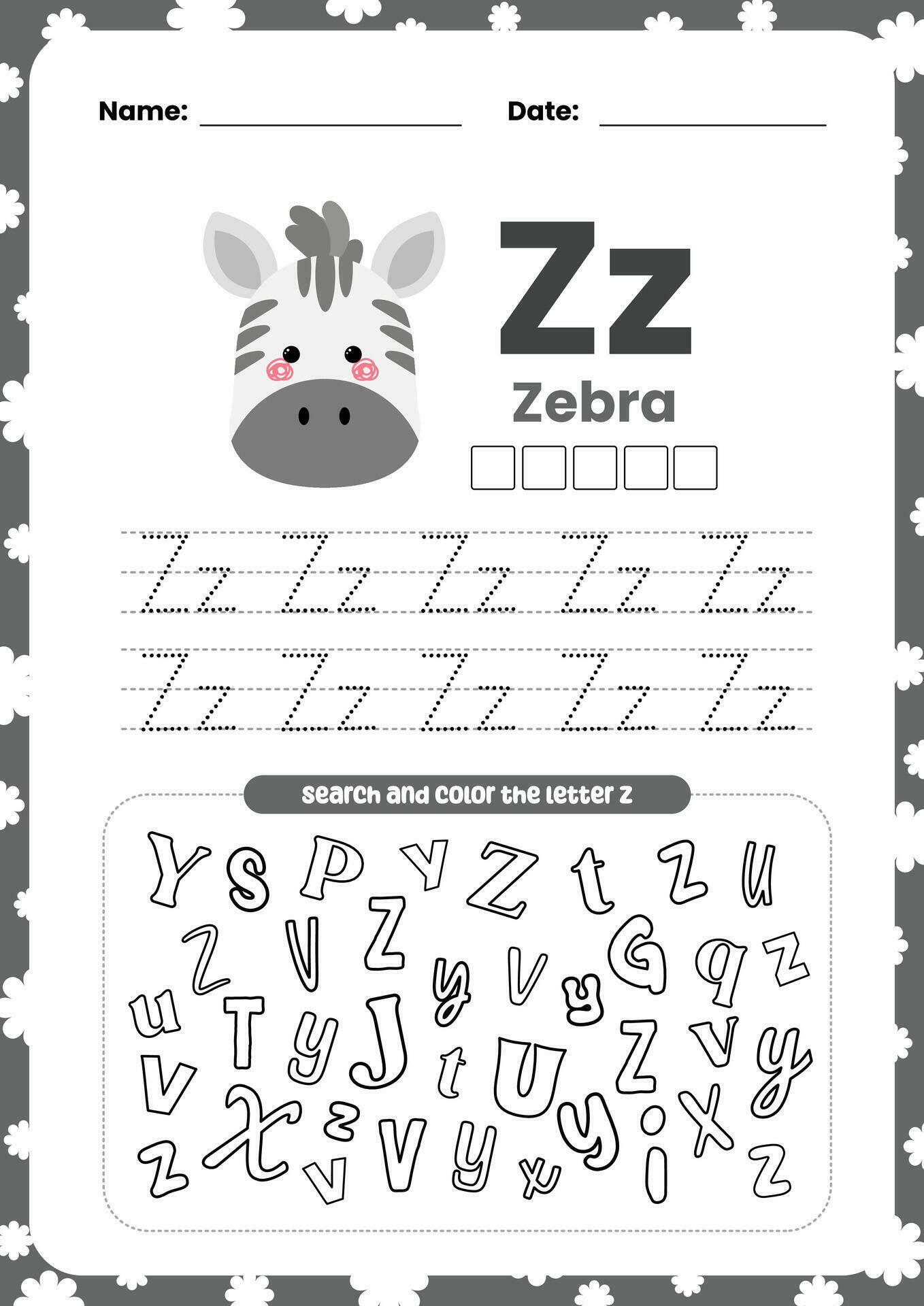 flat design vector learn alphabet letter english flashcard printable