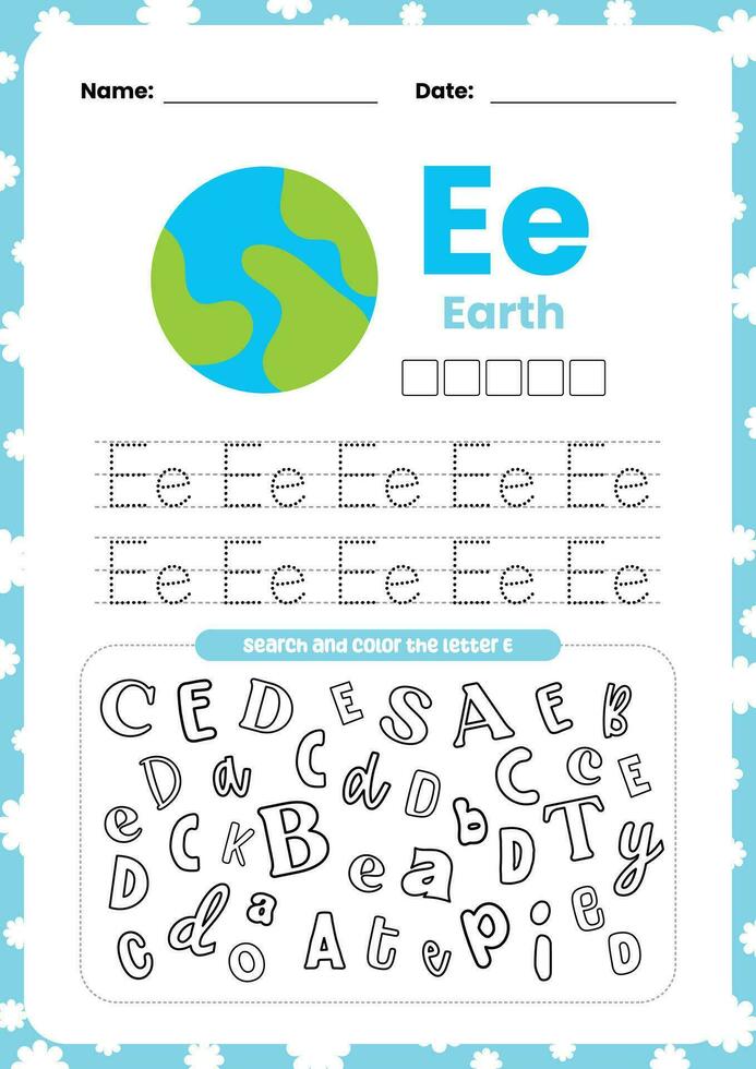 plano diseño vector aprender alfabeto letra Inglés tarjeta de memoria flash imprimible póster para niños actividad