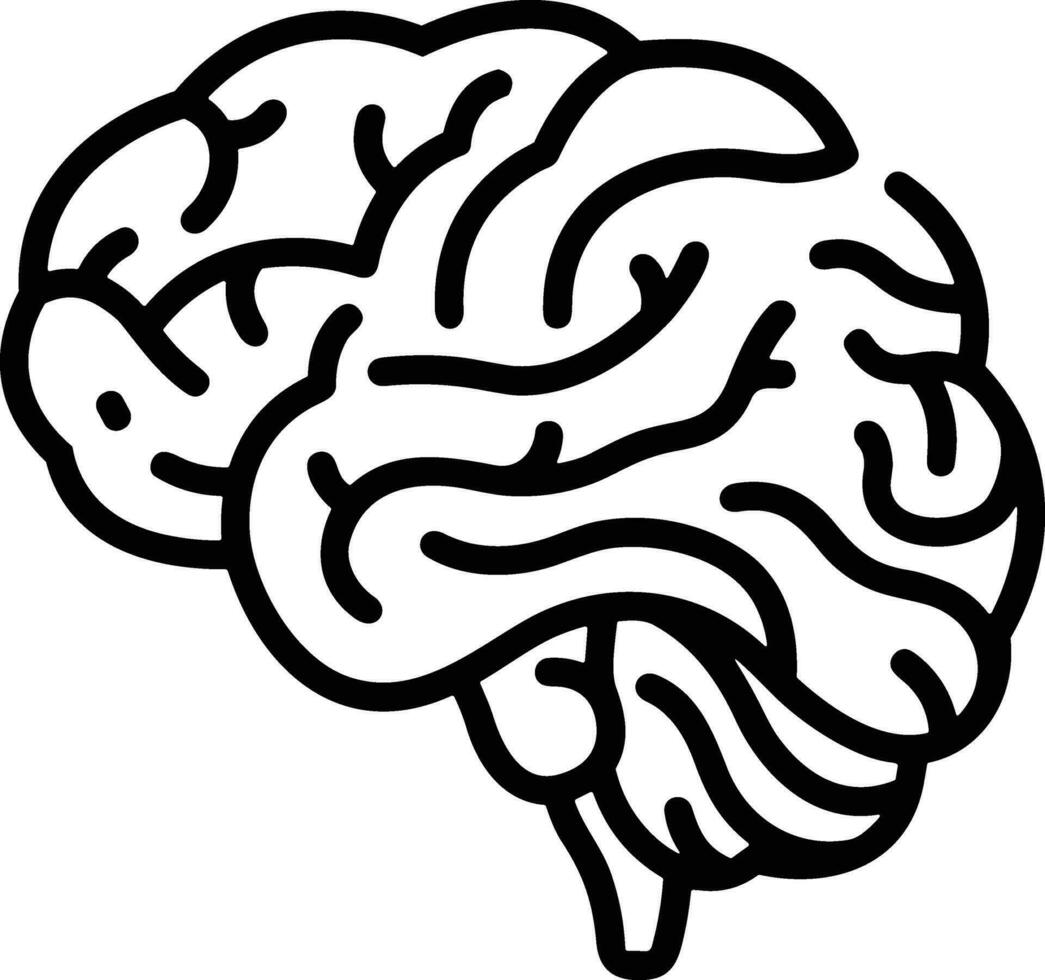 Brain idea symbol icon vector image. Illustration of the creative intelligence think design image. EPS 10