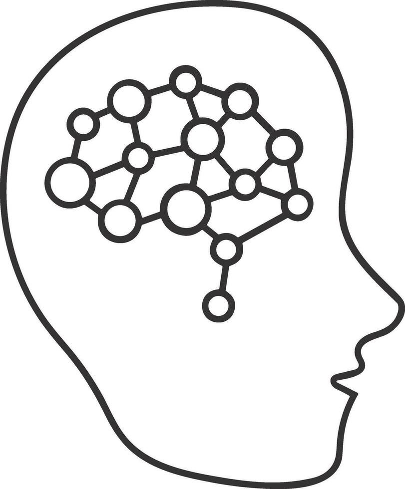 Brain idea symbol icon vector image. Illustration of the creative intelligence think design image. EPS 10