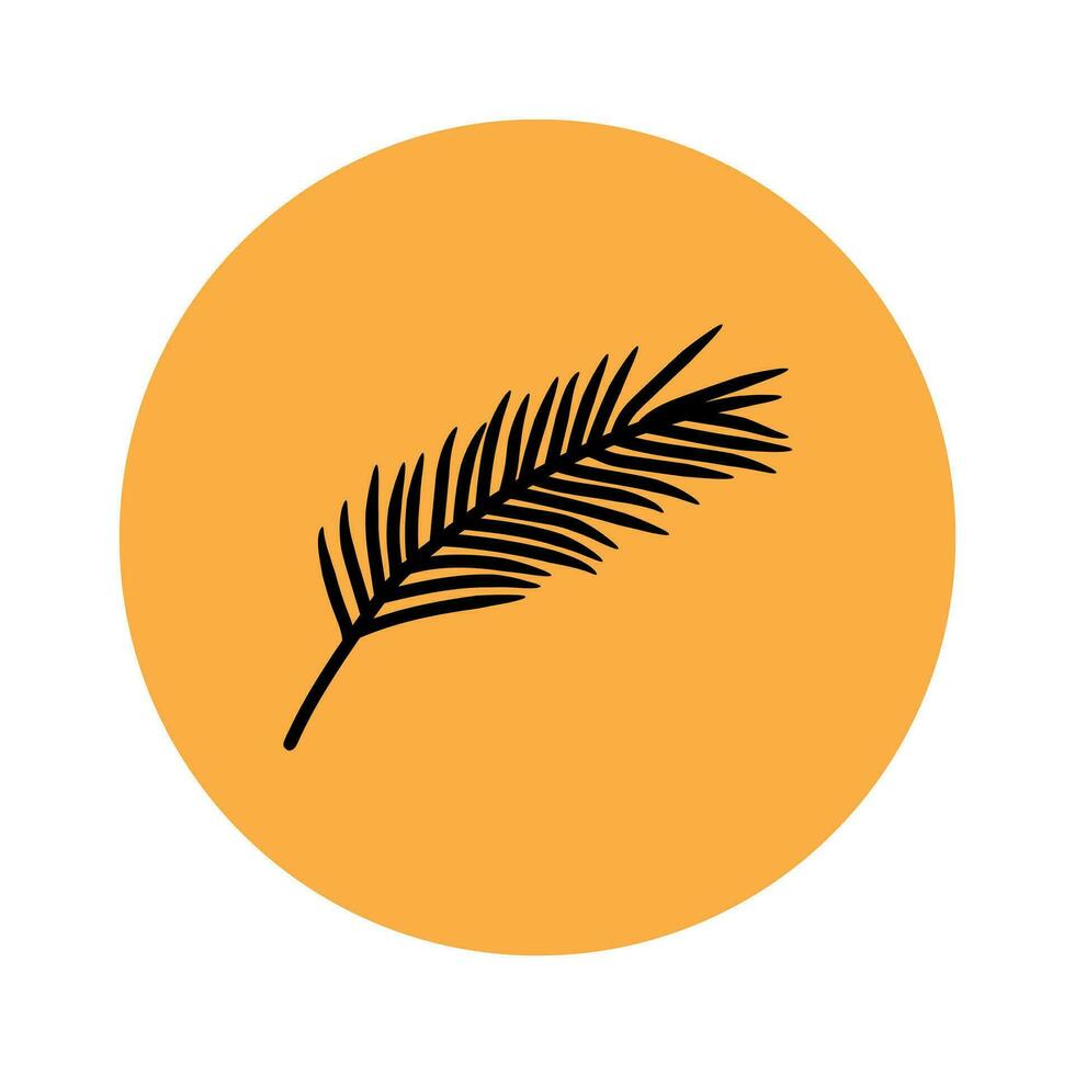 Palm leaf icon vector