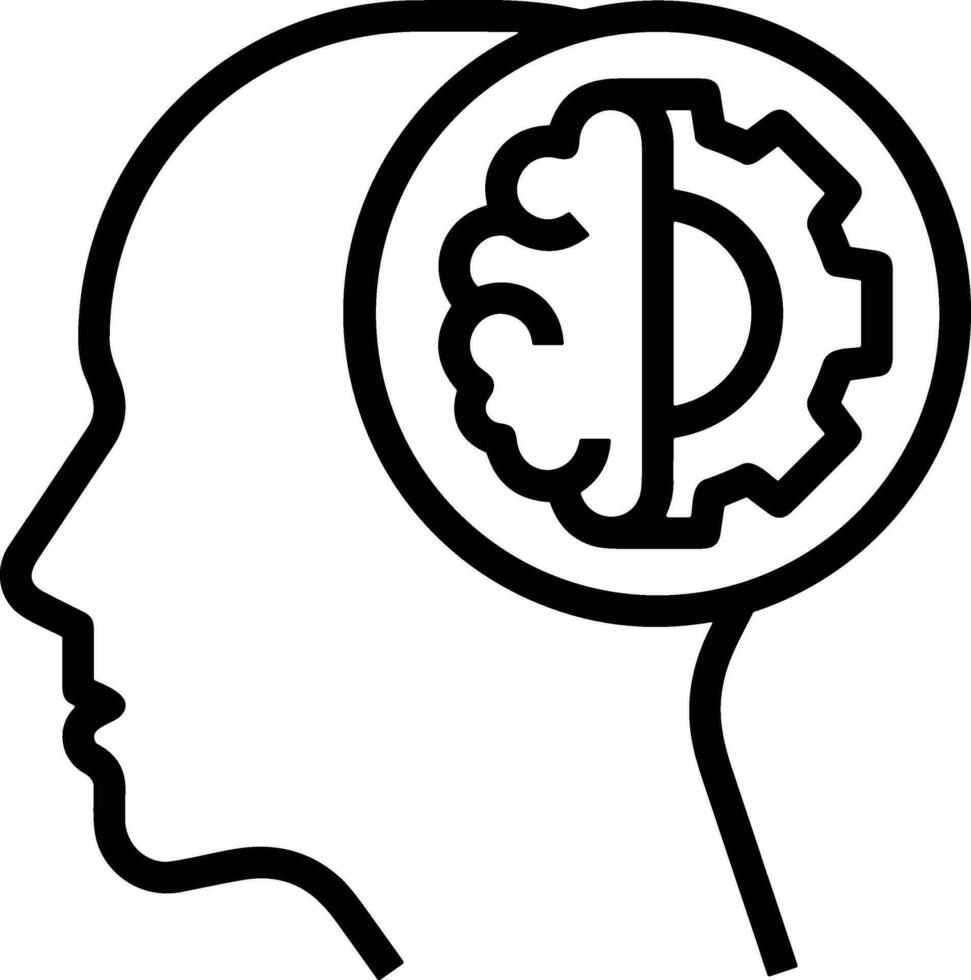 Brain idea symbol icon vector image. Illustration of the creative intelligence think design image. EPS 10