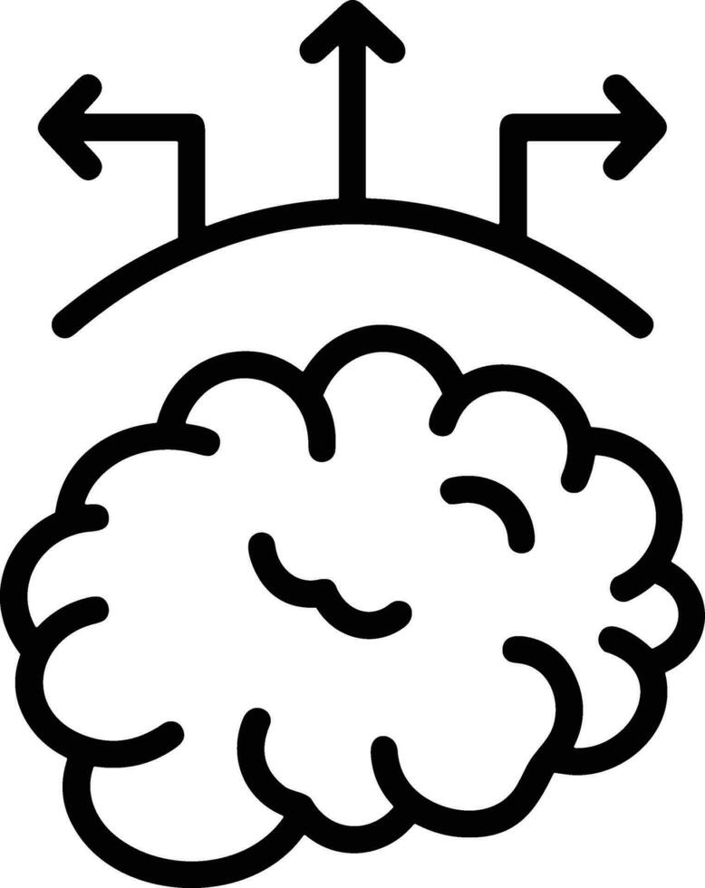 Brain idea symbol icon vector image. Illustration of the creative intelligence think design image. EPS 10