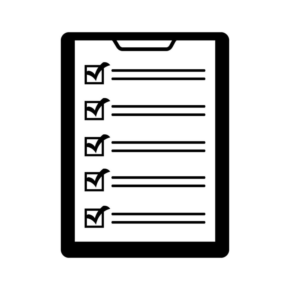 Checklist icon with check marks vector