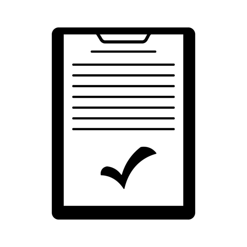Checked document icon vector