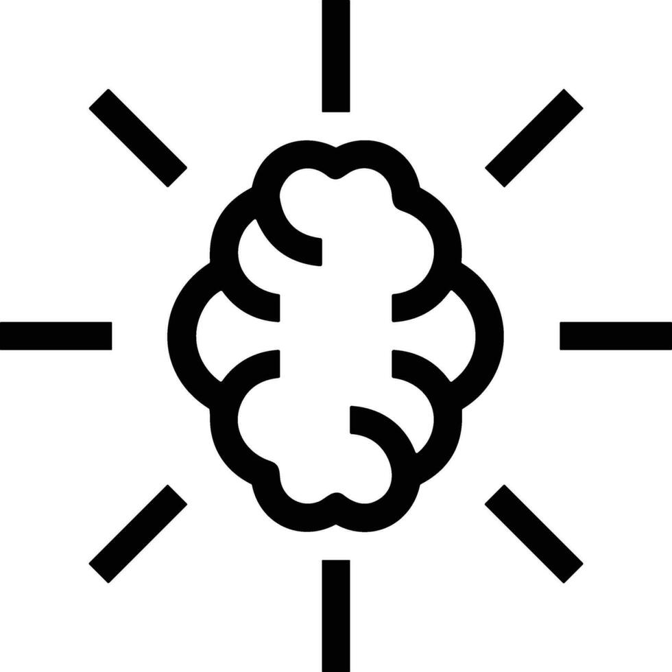 Brain idea symbol icon vector image. Illustration of the creative intelligence think design image. EPS 10