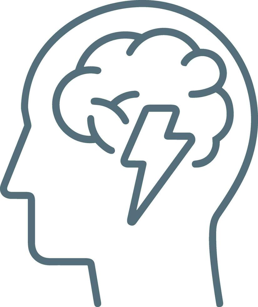 Brain idea symbol icon vector image. Illustration of the creative intelligence think design image. EPS 10