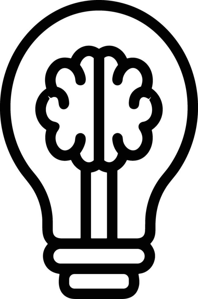 Brain idea symbol icon vector image. Illustration of the creative intelligence think design image. EPS 10