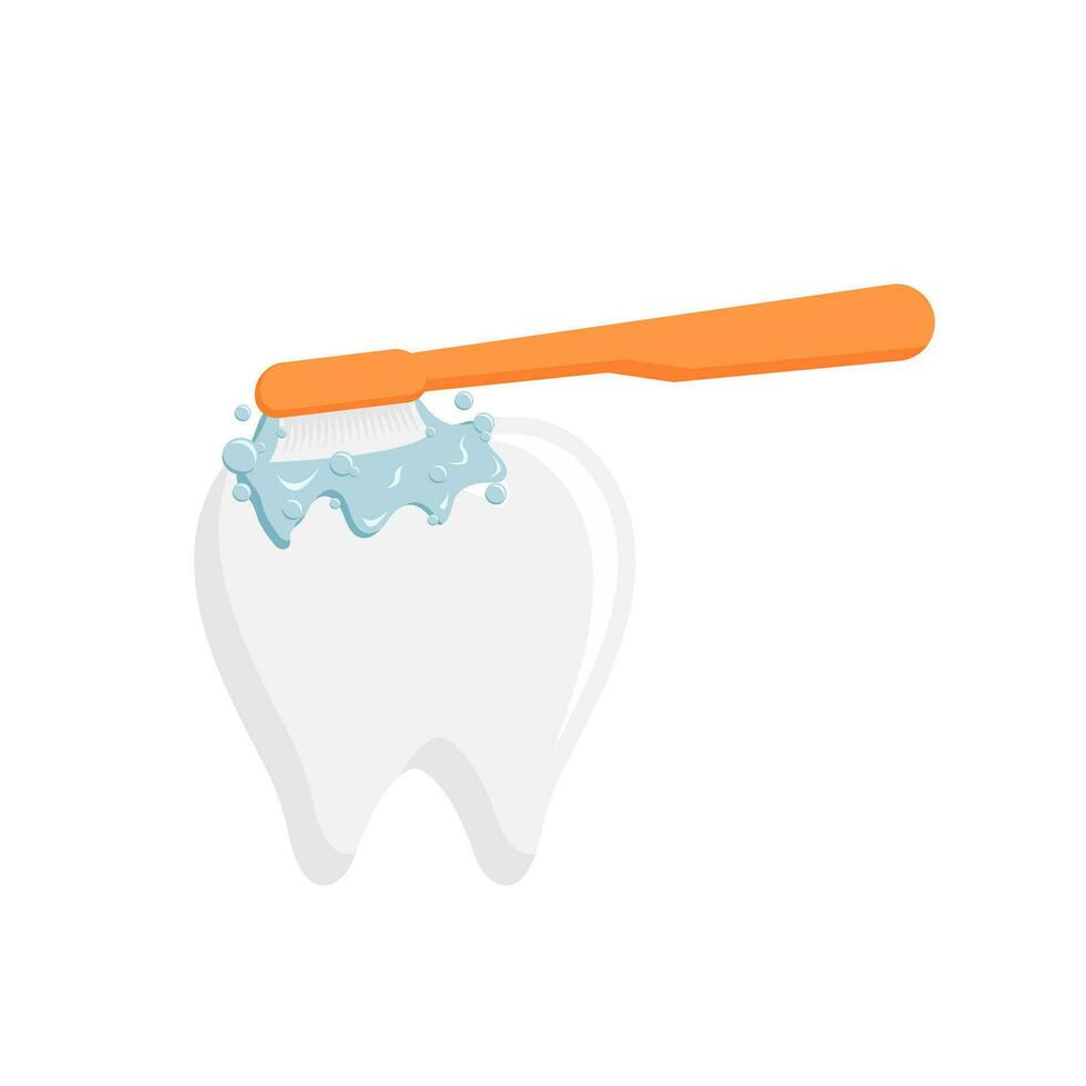 brushing teeth vector illustration. Teeth care icon sign symbol