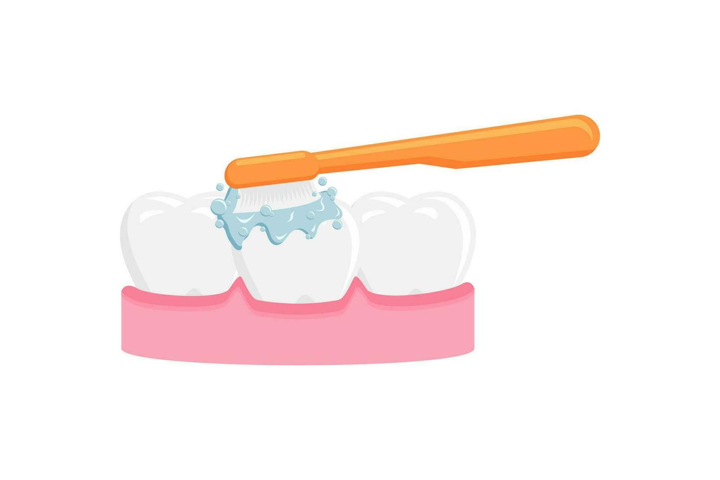 cepillado dientes vector ilustración. dientes cuidado icono firmar símbolo