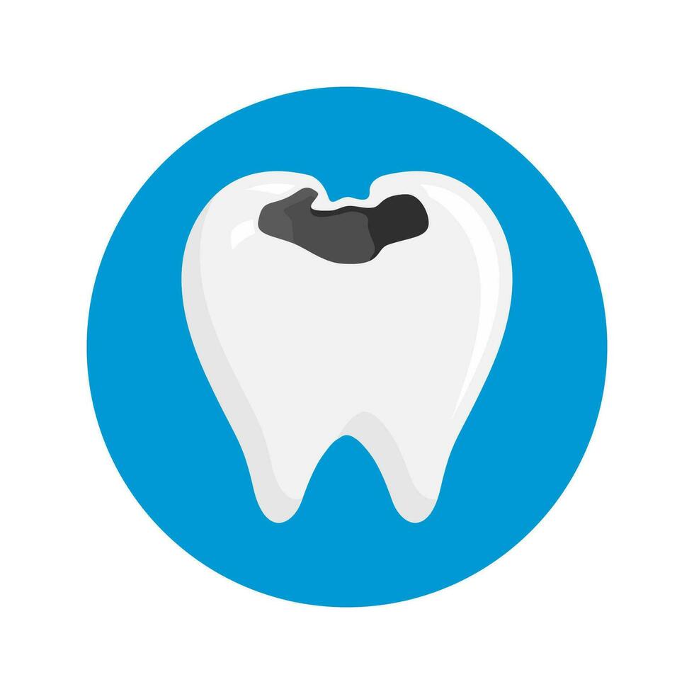 cavity tooth vector illustration. Toothache icon sign symbol