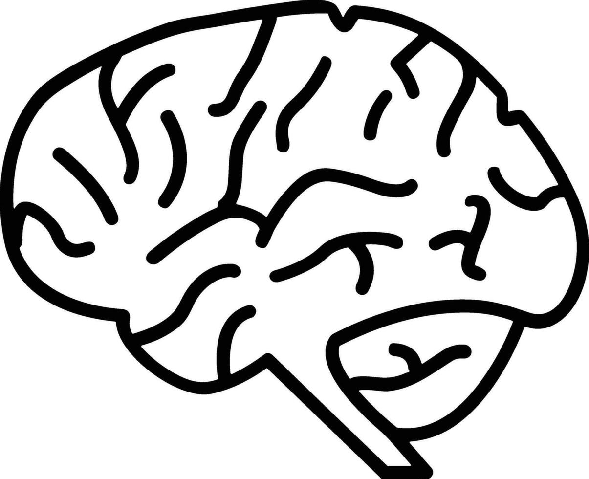 Brain idea symbol icon vector image. Illustration of the creative intelligence think design image. EPS 10