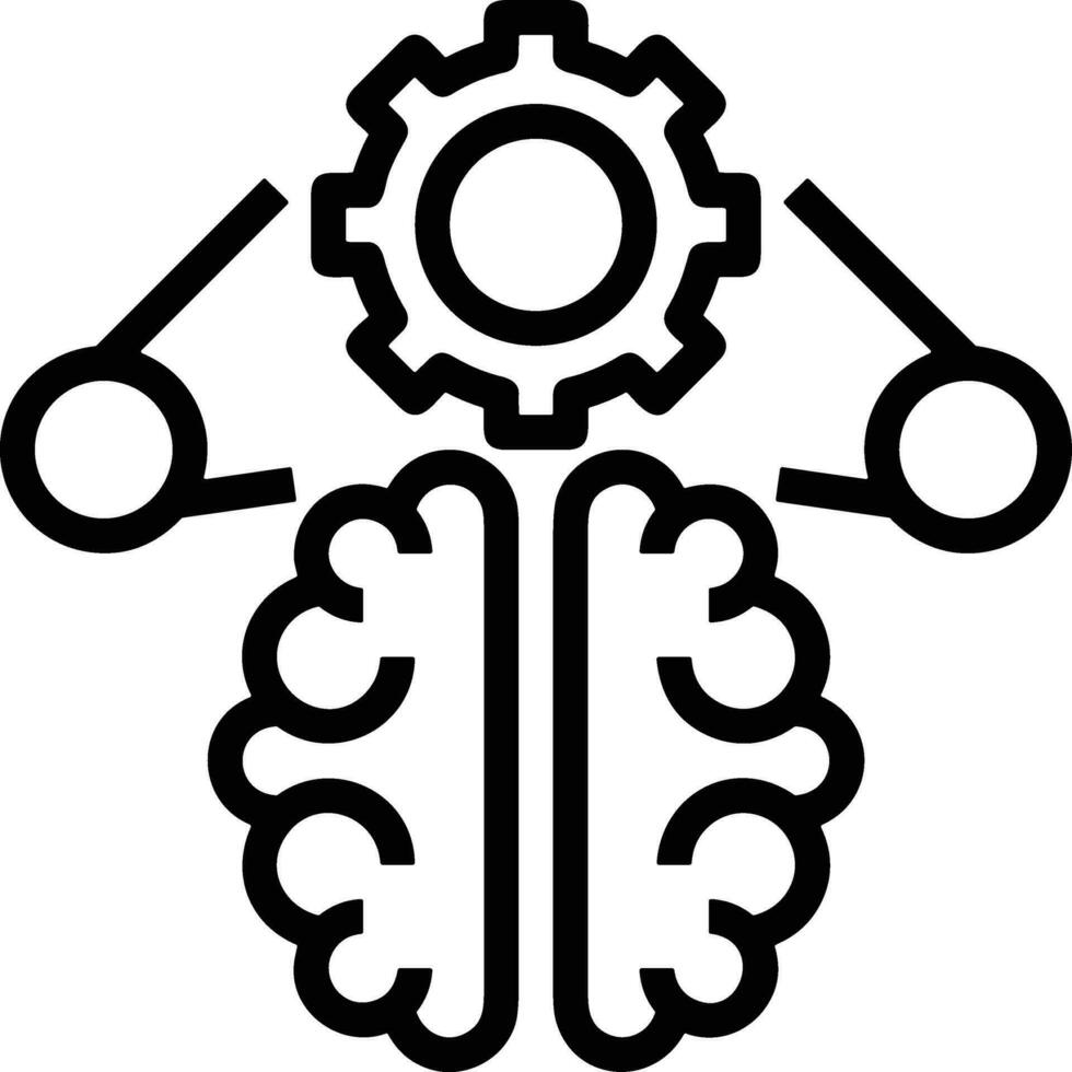 Brain idea symbol icon vector image. Illustration of the creative intelligence think design image. EPS 10