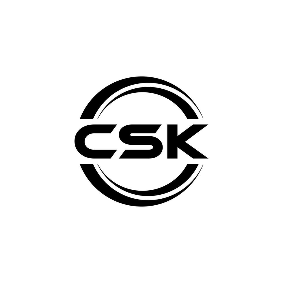 csk logo diseño, inspiración para un único identidad. moderno elegancia y creativo diseño. filigrana tu éxito con el sorprendentes esta logo. vector