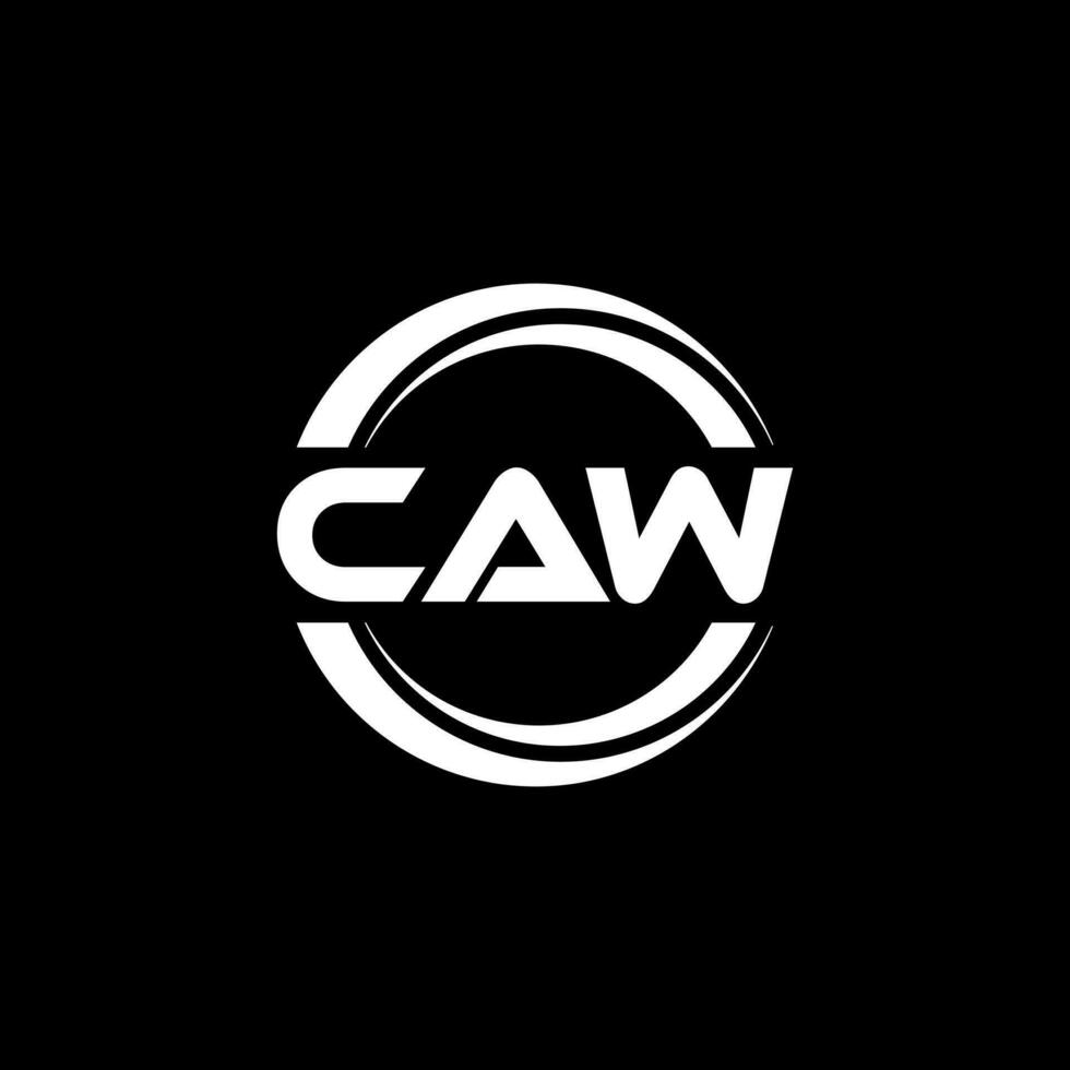 CAW Logo Design, Inspiration for a Unique Identity. Modern Elegance and Creative Design. Watermark Your Success with the Striking this Logo. vector