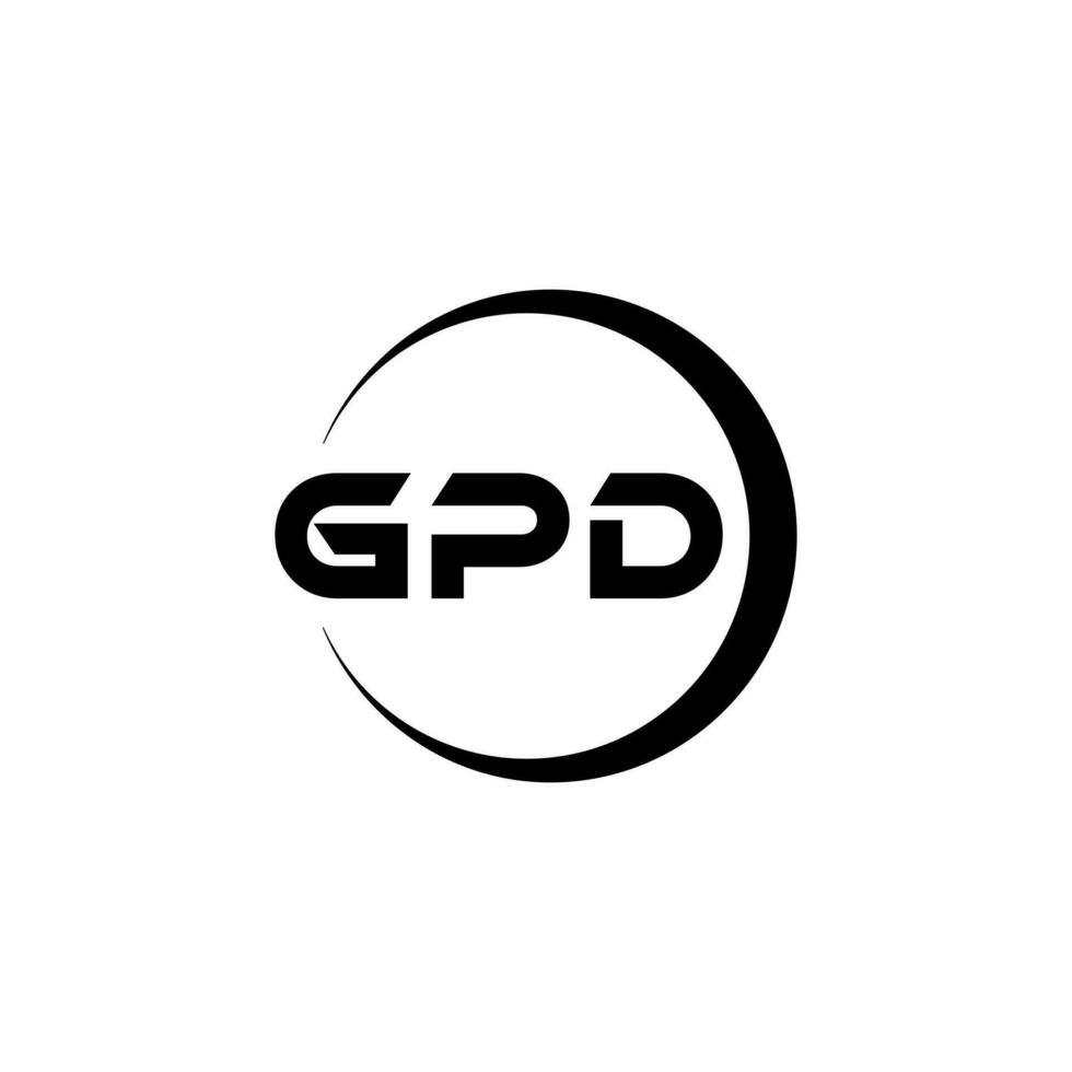 gpd logo diseño, inspiración para un único identidad. moderno elegancia y creativo diseño. filigrana tu éxito con el sorprendentes esta logo. vector