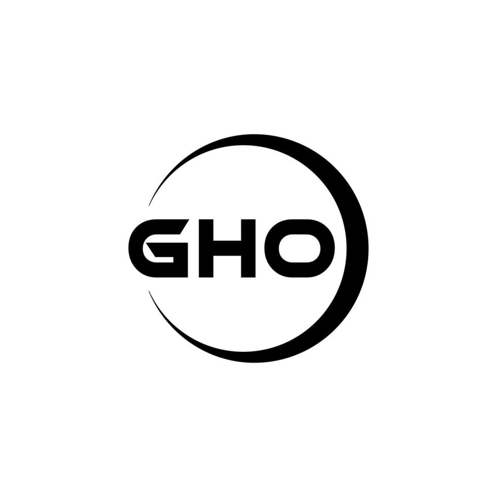 gho logo diseño, inspiración para un único identidad. moderno elegancia y creativo diseño. filigrana tu éxito con el sorprendentes esta logo. vector