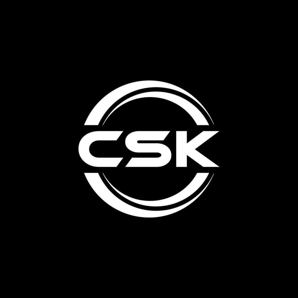 csk logo diseño, inspiración para un único identidad. moderno elegancia y creativo diseño. filigrana tu éxito con el sorprendentes esta logo. vector