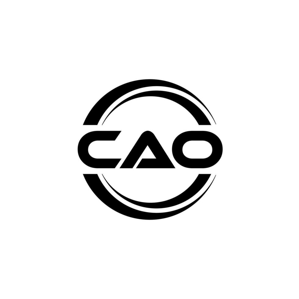 cao logo diseño, inspiración para un único identidad. moderno elegancia y creativo diseño. filigrana tu éxito con el sorprendentes esta logo. vector