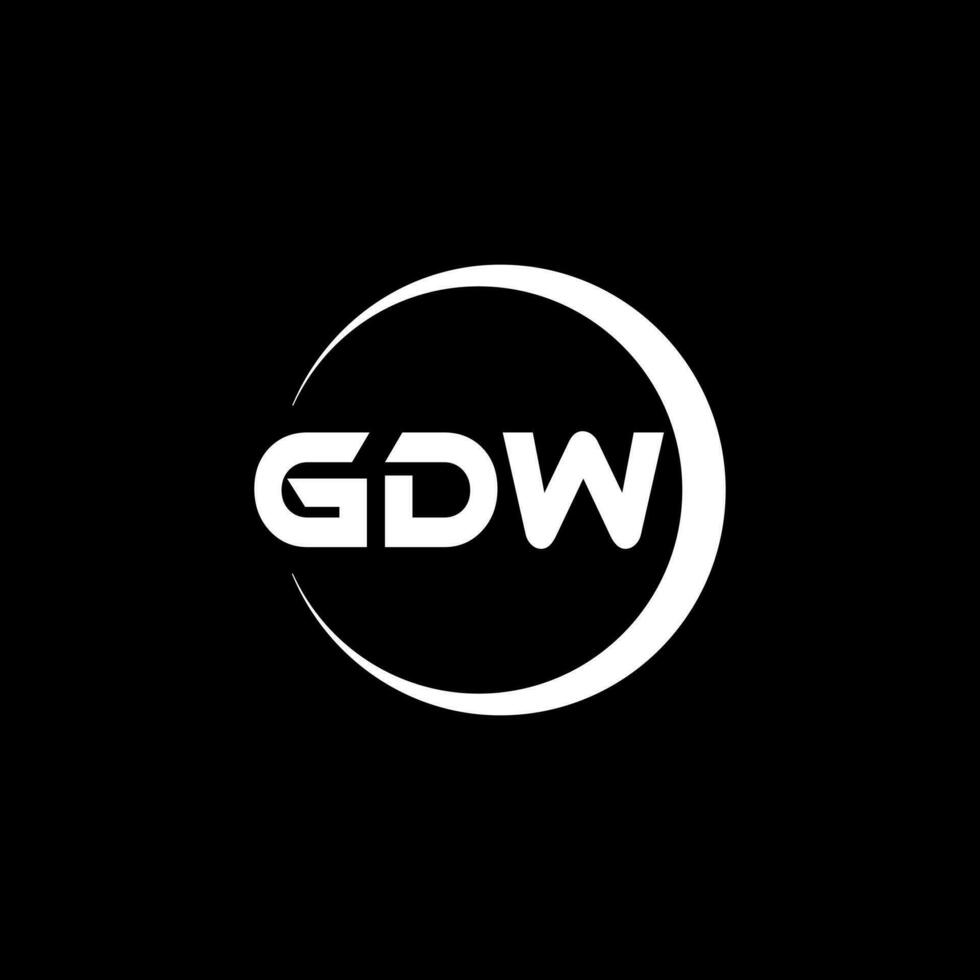 gdw logo diseño, inspiración para un único identidad. moderno elegancia y creativo diseño. filigrana tu éxito con el sorprendentes esta logo. vector
