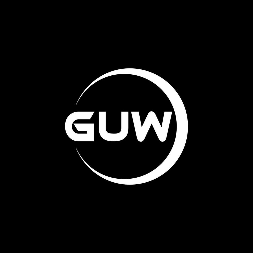 GUW Logo Design, Inspiration for a Unique Identity. Modern Elegance and Creative Design. Watermark Your Success with the Striking this Logo. vector