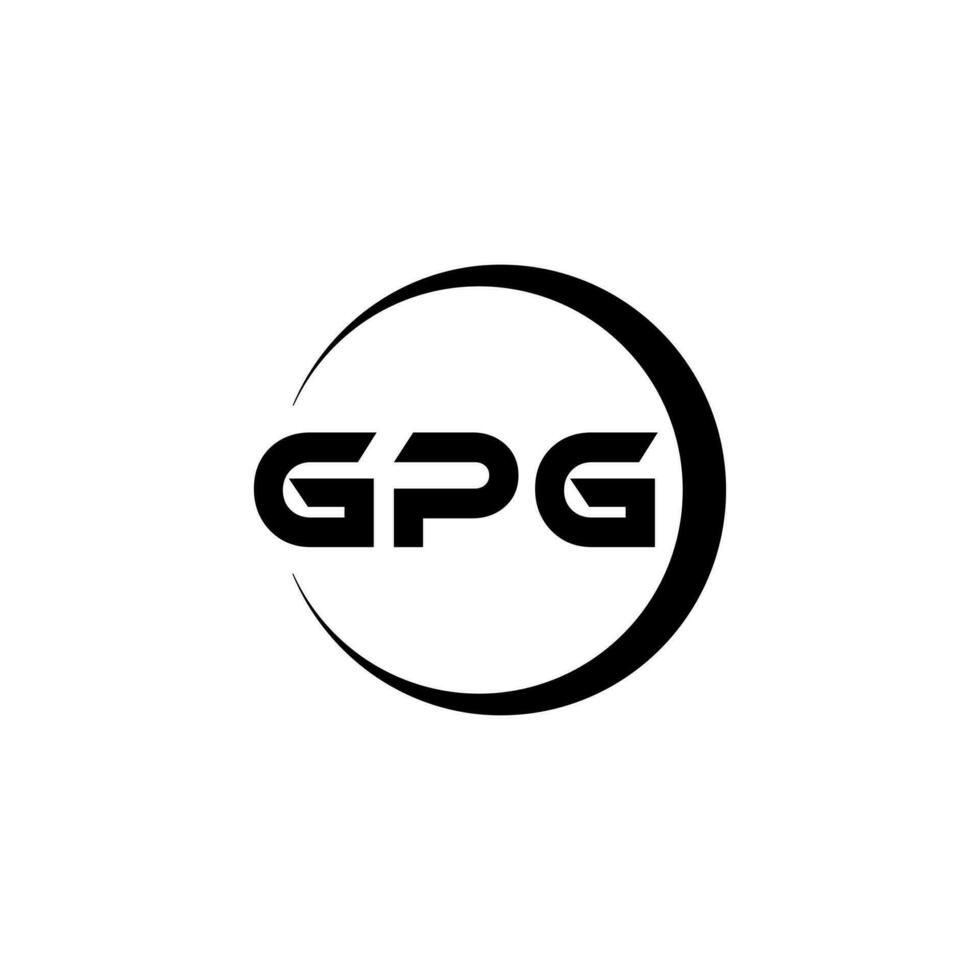 gpg logo diseño, inspiración para un único identidad. moderno elegancia y creativo diseño. filigrana tu éxito con el sorprendentes esta logo. vector