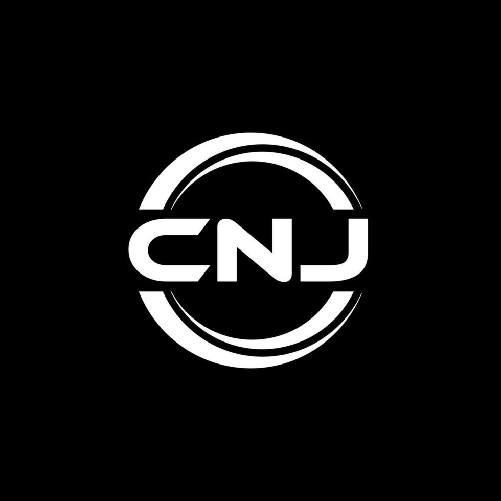 CNJ Logo Design, Inspiration for a Unique Identity. Modern Elegance and Creative Design. Watermark Your Success with the Striking this Logo. vector