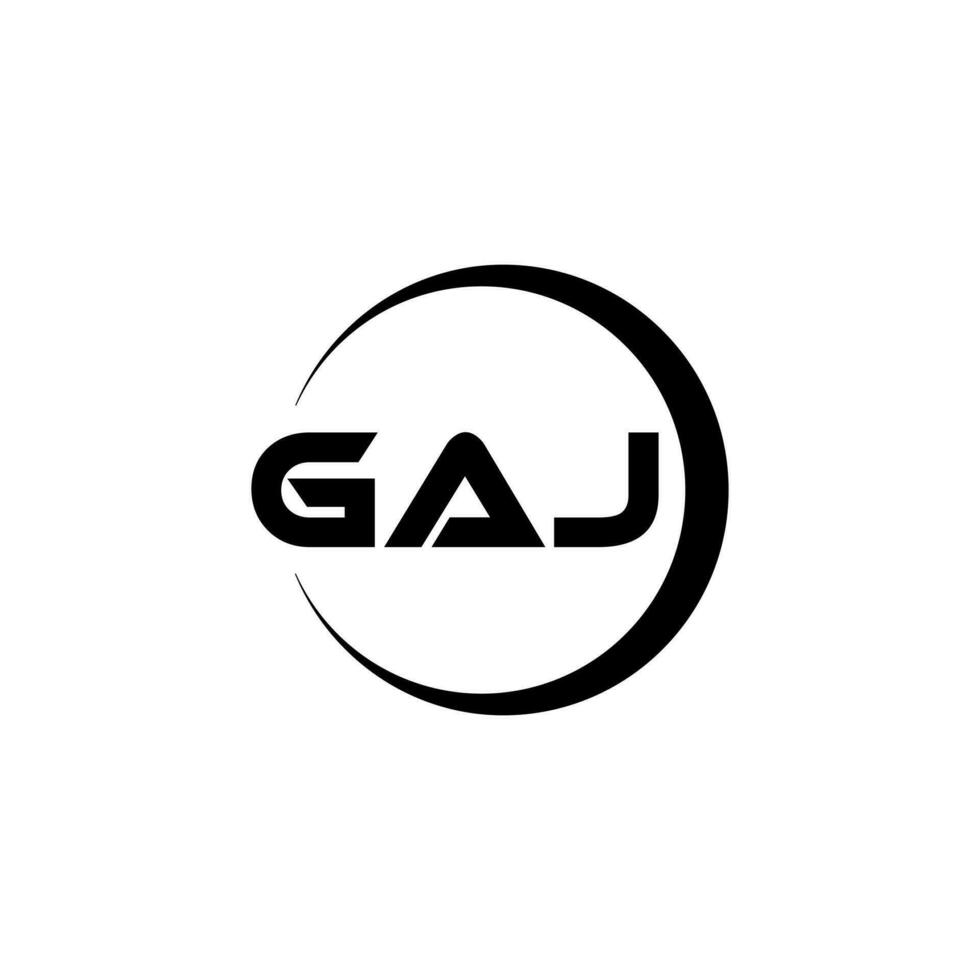 GAJ Logo Design, Inspiration for a Unique Identity. Modern Elegance and Creative Design. Watermark Your Success with the Striking this Logo. vector