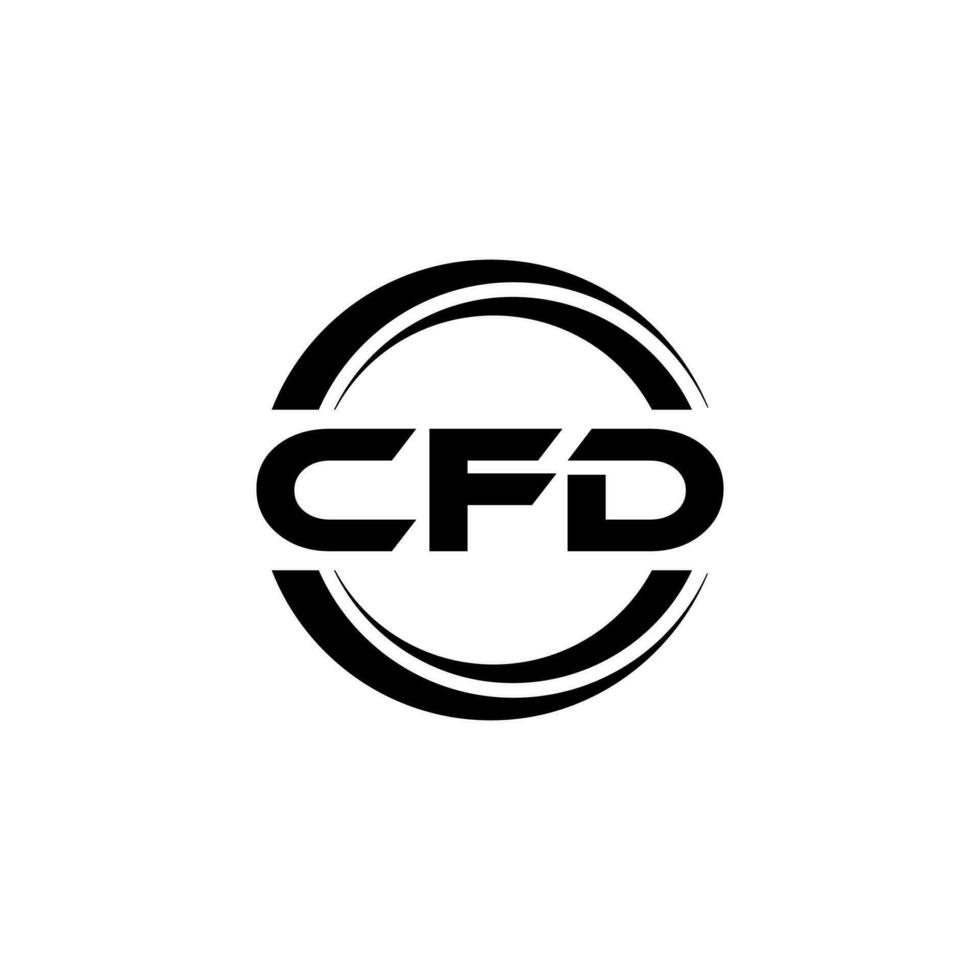 CFD logo diseño, inspiración para un único identidad. moderno elegancia y creativo diseño. filigrana tu éxito con el sorprendentes esta logo. vector