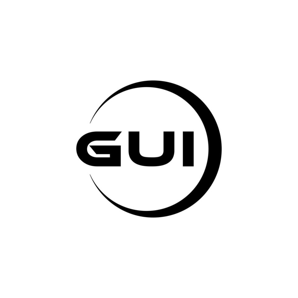 GUI Logo Design, Inspiration for a Unique Identity. Modern Elegance and Creative Design. Watermark Your Success with the Striking this Logo. vector