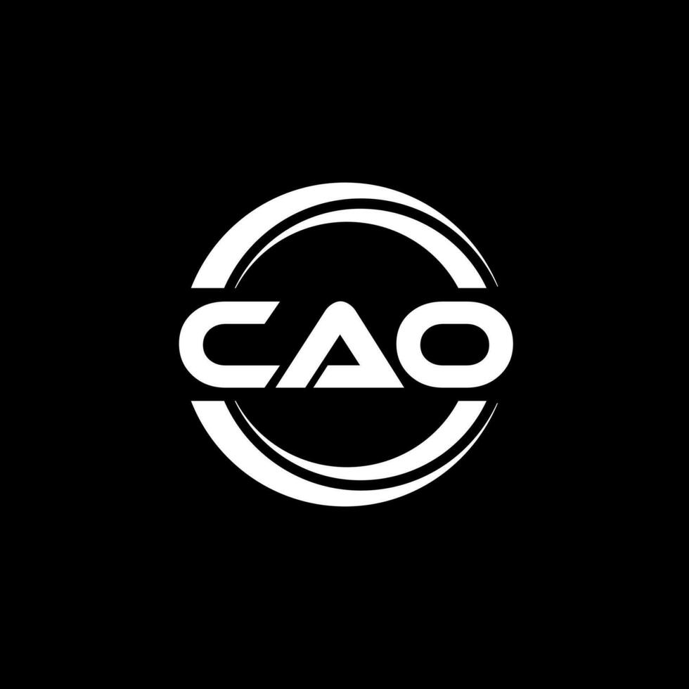 cao logo diseño, inspiración para un único identidad. moderno elegancia y creativo diseño. filigrana tu éxito con el sorprendentes esta logo. vector