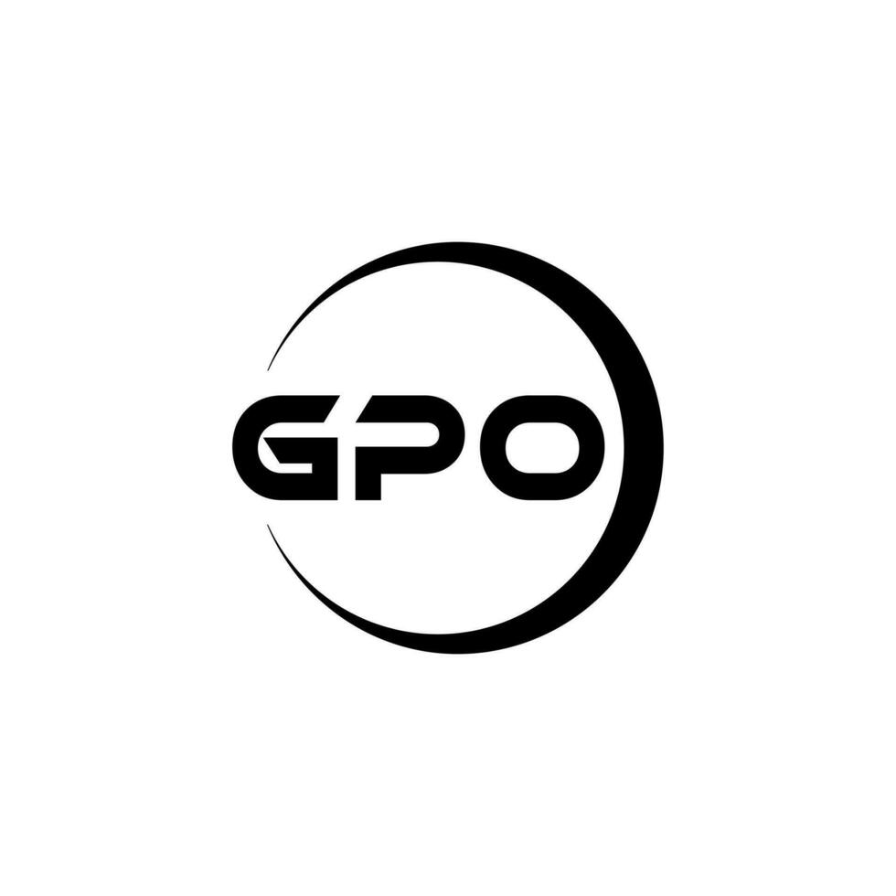 GPO Logo Design, Inspiration for a Unique Identity. Modern Elegance and Creative Design. Watermark Your Success with the Striking this Logo. vector