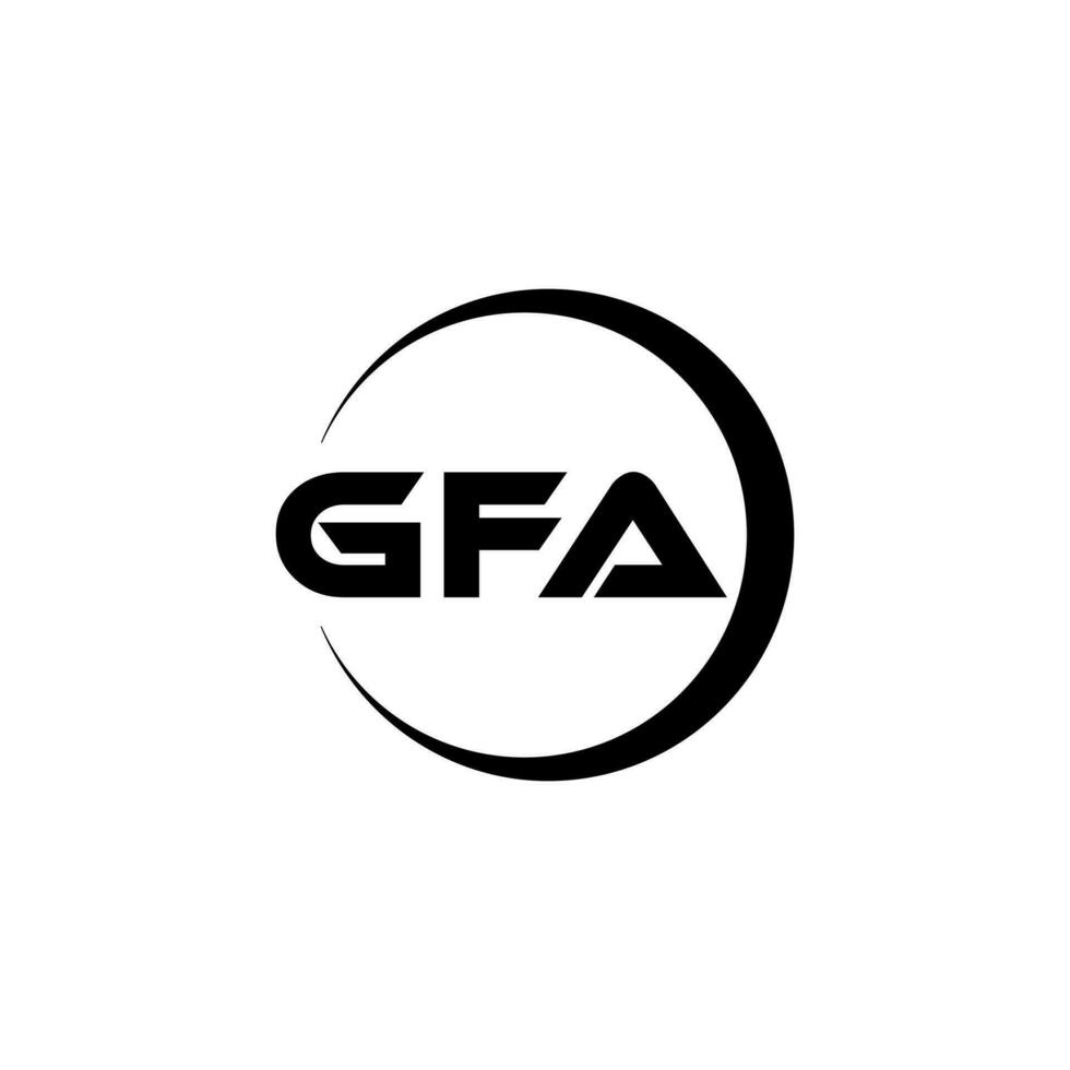 gfa logo diseño, inspiración para un único identidad. moderno elegancia y creativo diseño. filigrana tu éxito con el sorprendentes esta logo. vector